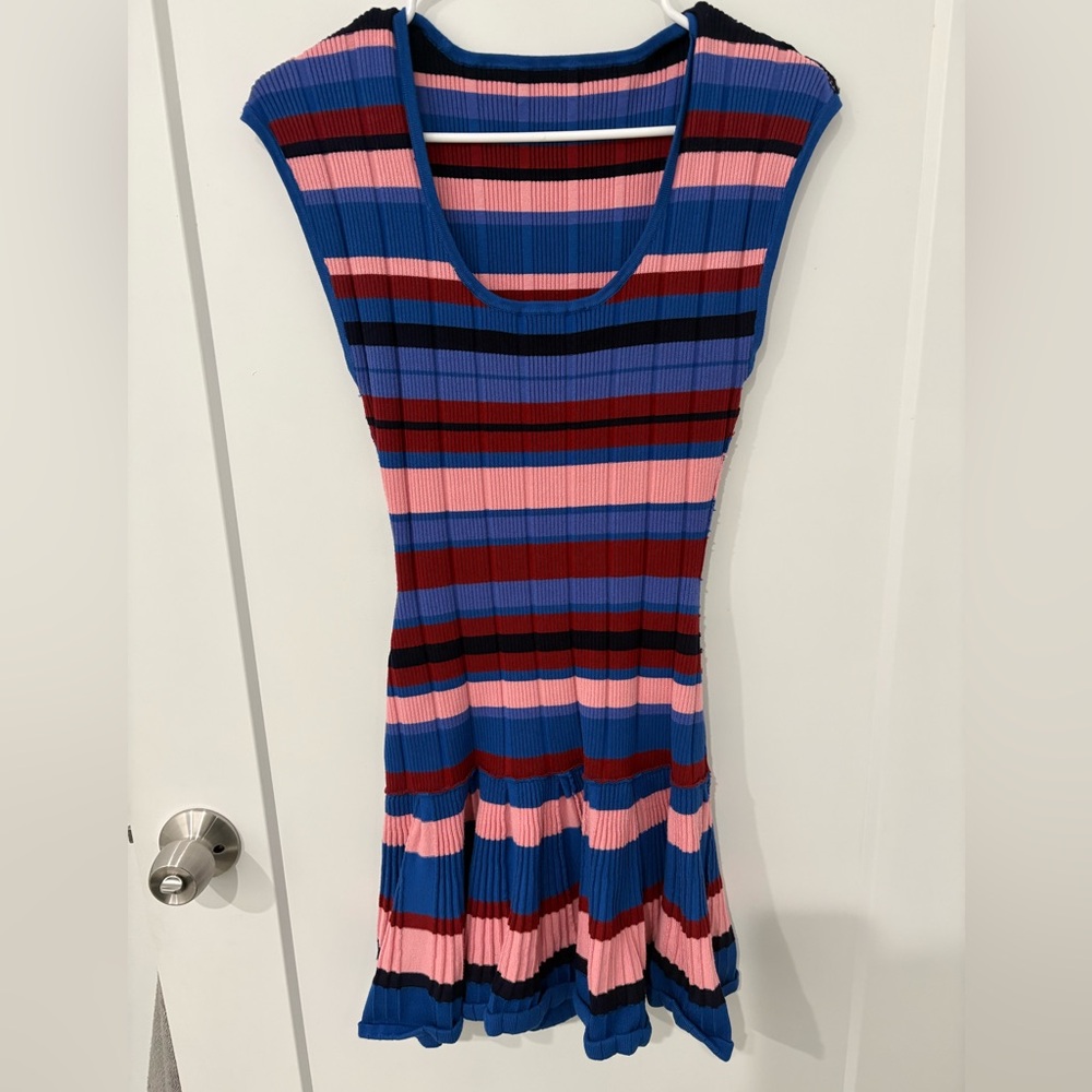 The Beca Ribbed Sweater Fit & Flare Mini Dress- Anthropologie